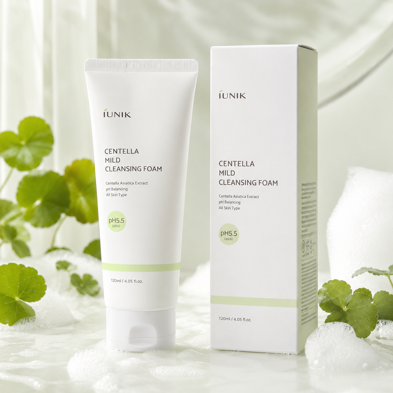 IUNIK Centella Mild Cleansing Foam – 120ml creative