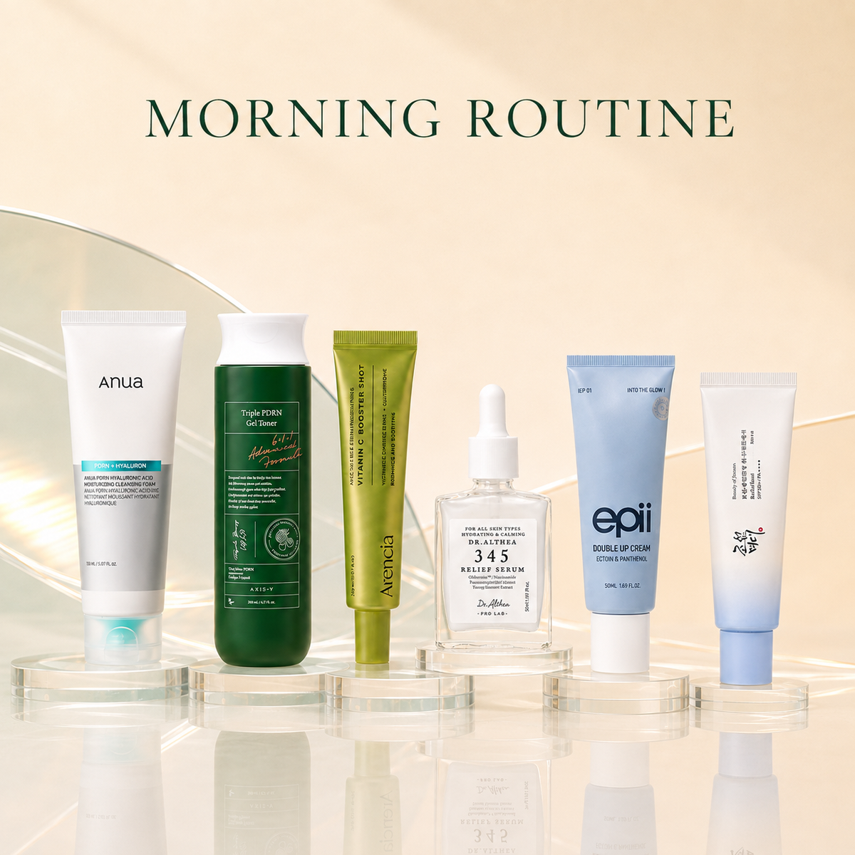 JOLIE'S seven-step routine morning skincare order
