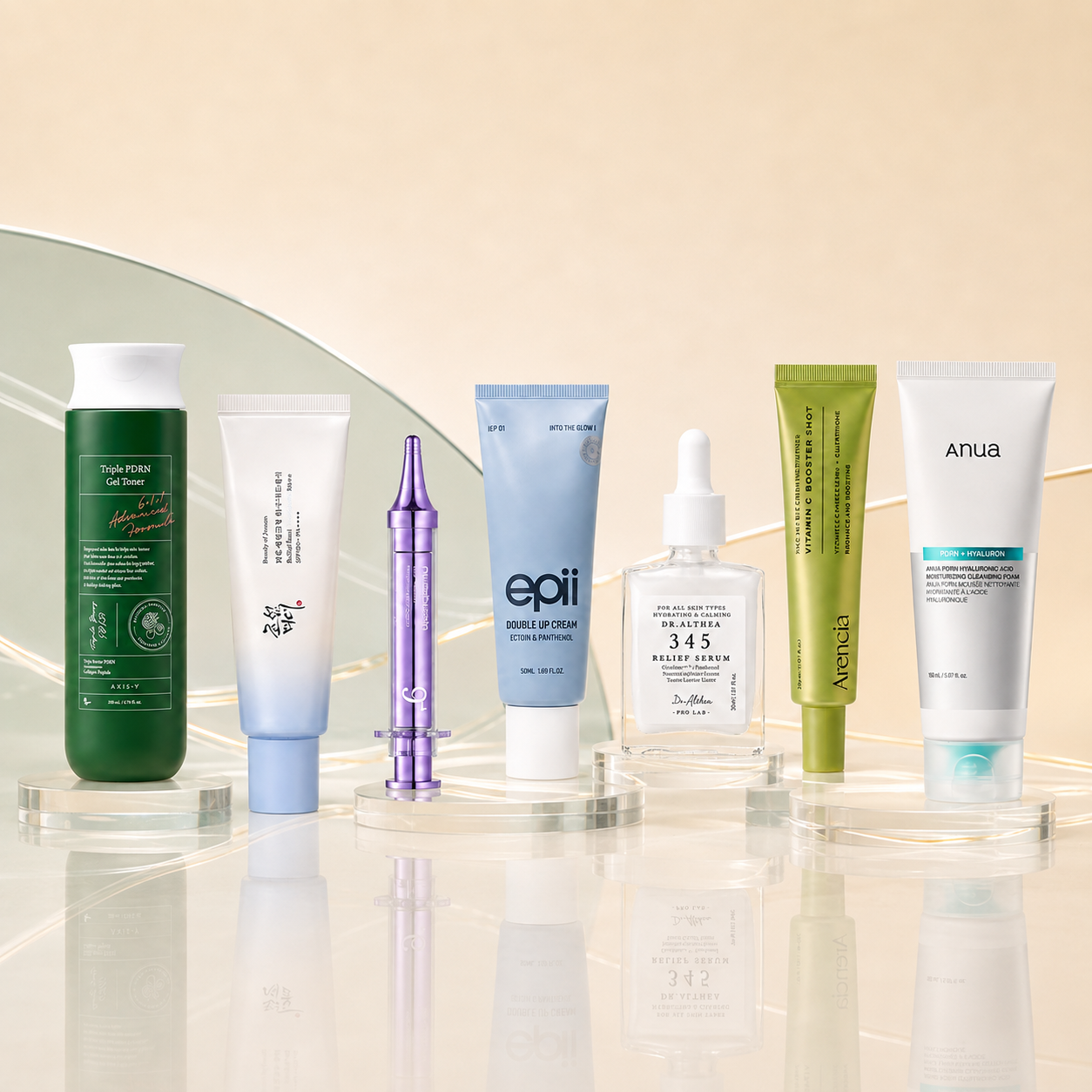 JOLIE'S seven-step glow, strengthen and protect skincare routine set