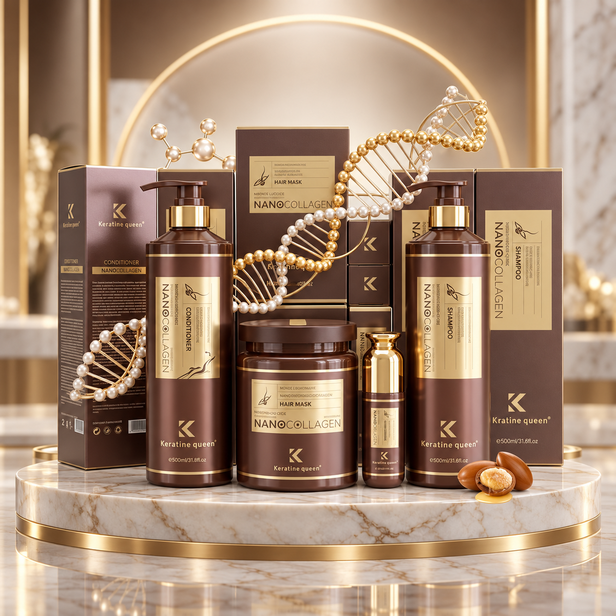 Keratine Queen Nano Collagen Hair Care Set premium hero image
