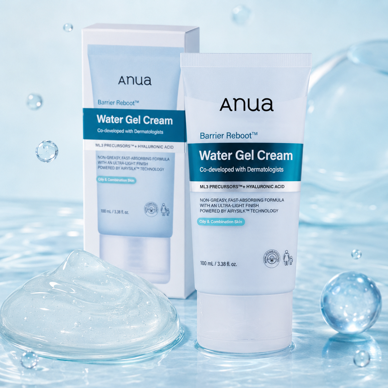 ANUA Barrier Reboot Water Gel Cream texture and benefits